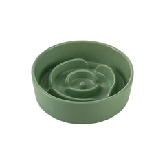 Rose Shape Cat Slow Feeder - Ceramic Bowl