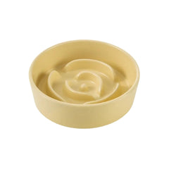 Rose Shape Cat Slow Feeder - Ceramic Bowl