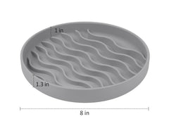 Round Wave-Shaped Slow Feeder for Pets