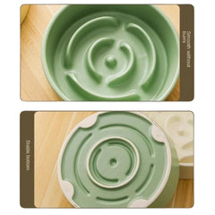 Rose Shape Cat Slow Feeder - Ceramic Bowl