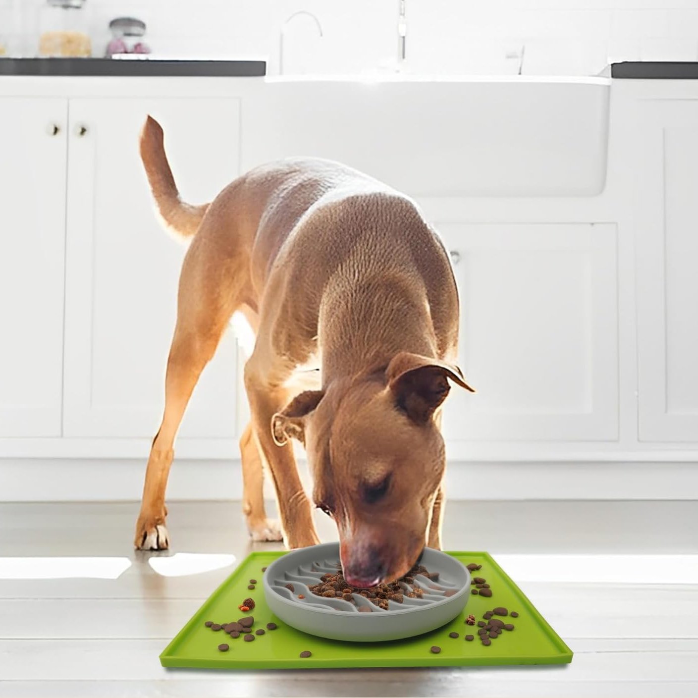 Round Wave-Shaped Slow Feeder for Pets