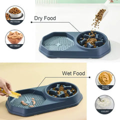 2-in-1 Licking Mat & Slow Feeder Bowl