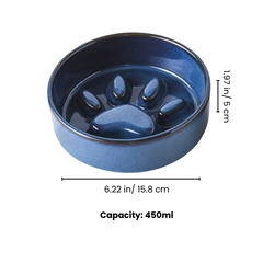 2-in-1 Paw-shaped Water & Slow Feeder Bowls