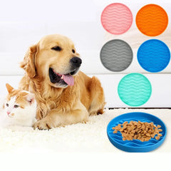 Round Wave-Shaped Slow Feeder for Pets