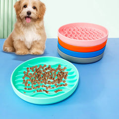 Round Wave-Shaped Slow Feeder for Pets