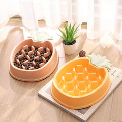 Pineapple Slow Feeder Cat Bowl