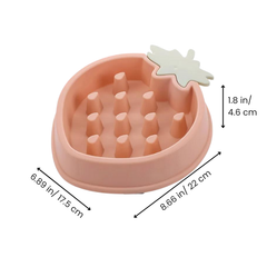 Strawberry Slow Feeder Cat Bowl