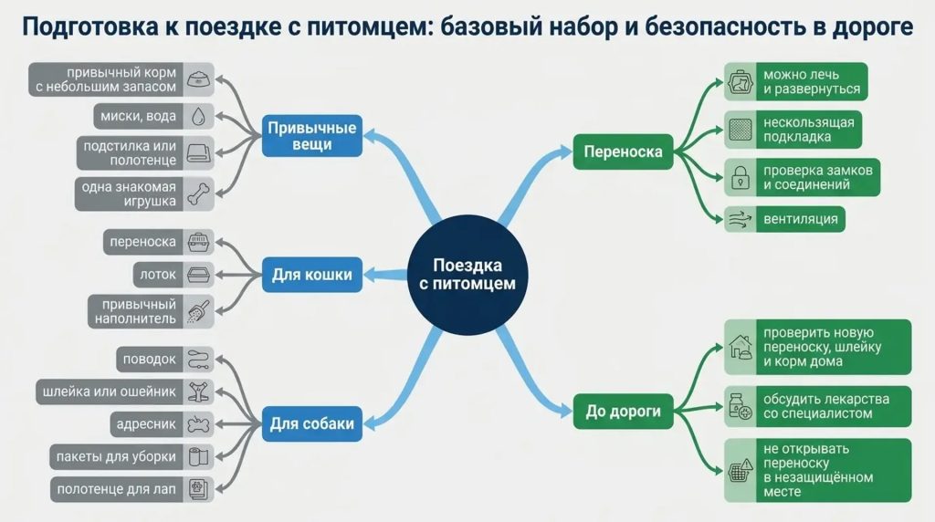 Подготовка к поездке с питомцем