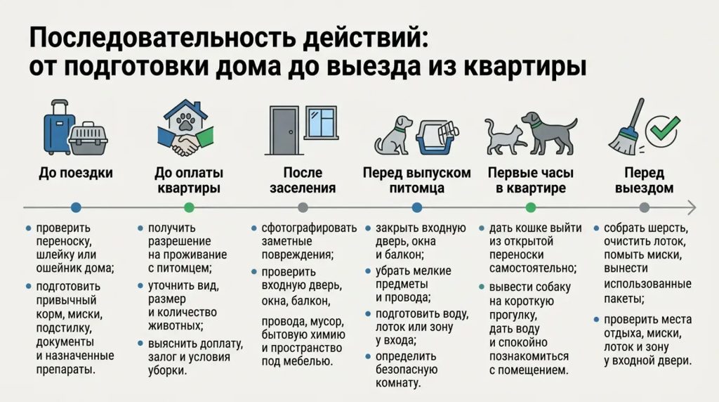 Последовательность действий: от подготовки дома до выезда из квартиры